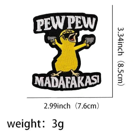 Cool Chick ‘Pew Pew Madafakas!’ Embroidered Patch