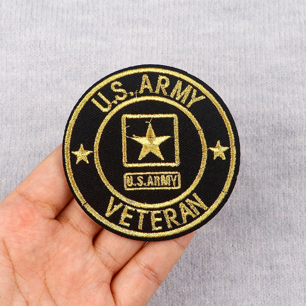 U.S. Army Veteran 'Round' Embroidered Patch