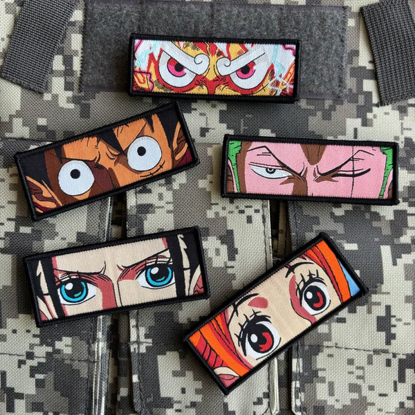 One Piece 'Characters Eyes | Set of 5' Embroidered Velcro Patch