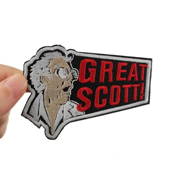 Back to the Future 'Doc Brown | Great Scott!' Embroidered Velcro Patch