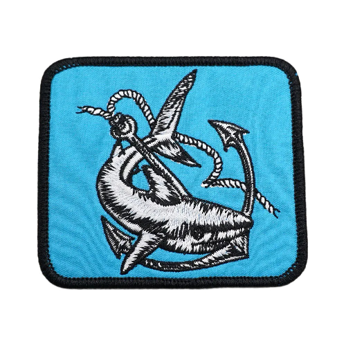 Shark Anchor 'Square' Embroidered  Velcro Patch