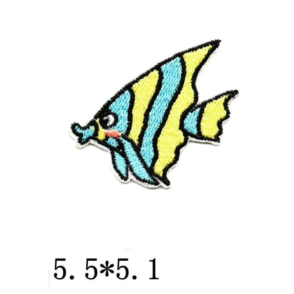 Cute Sea Animal 'Angelfish' Embroidered Patch