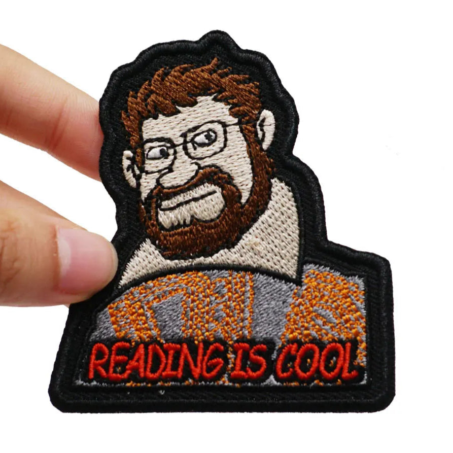 Reading is Cool Embroidered Velcro Patch