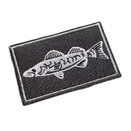 Walleye Fish 'Square' Embroidered Velcro Patch