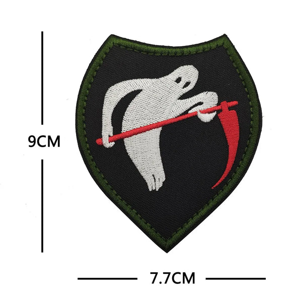 Ghost Army Shield 'Scythe' Embroidered Velcro Patch