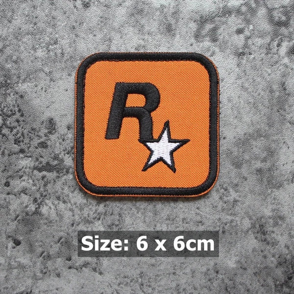 Rockstar Games 'Logo' Embroidered Velcro Patch