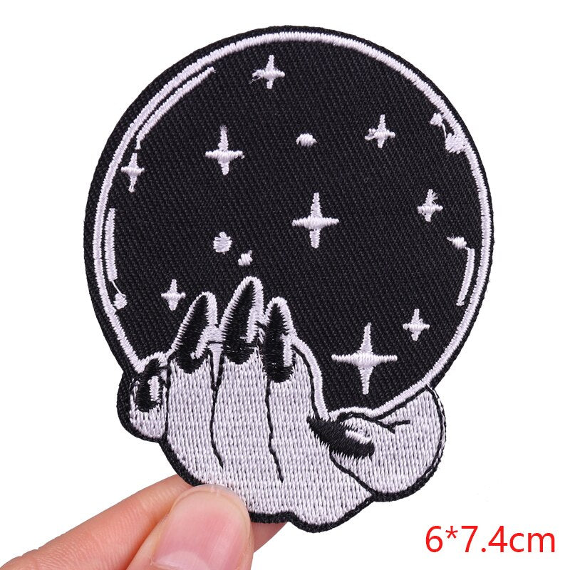 Halloween 'Witch Hand | Crystal Ball' Embroidered Patch