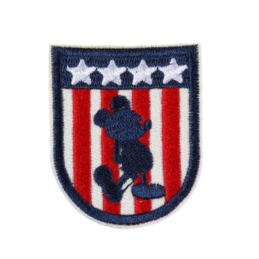Mickey Mouse 'Mickey Shadow | American Flag | 1.0' Embroidered Patch