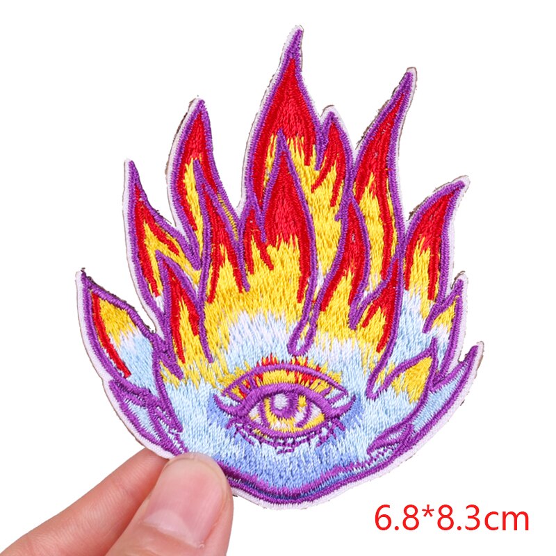 Cool 'Burning Eye' Embroidered Patch