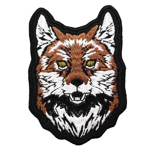 Wolf 'Head' Embroidered Velcro Patch