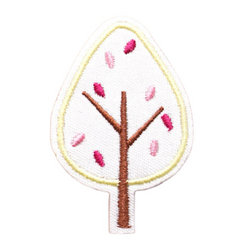 Cute 'Leaf Shaped Tree' Embroidered Patch