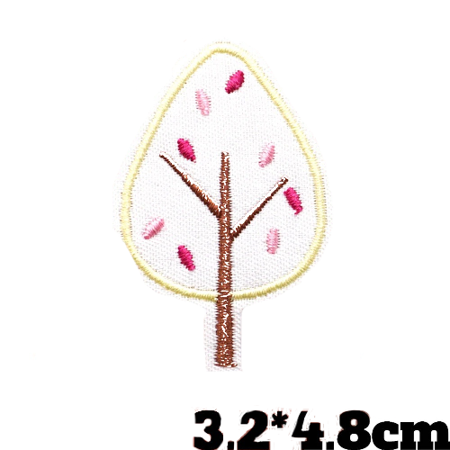 Cute 'Leaf Shaped Tree' Embroidered Patch