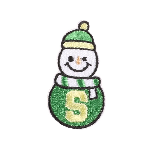 Christmas 'Snowman | Green Suit' Embroidered Patch