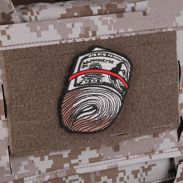 Money Roll Embroidered Velcro Patch