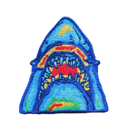 Thermal Shark 'Head' Embroidered Velcro Patch