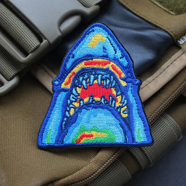 Thermal Shark 'Head' Embroidered Velcro Patch