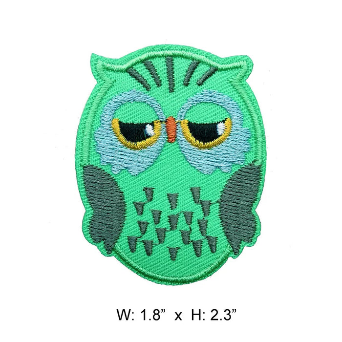 Cute Owl 'Sad' Embroidered Patch