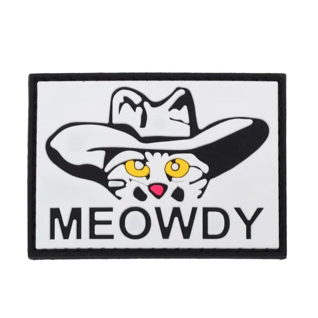 Cowboy Cat 'Meowdy | Luminous' PVC Rubber Velcro Patch