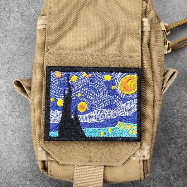 Van Gogh 'Starry Night' Embroidered Velcro Patch