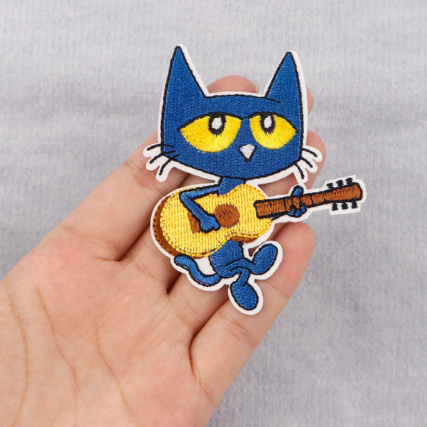 Pete the Cat 'Playing Guitar' Embroidered Patch