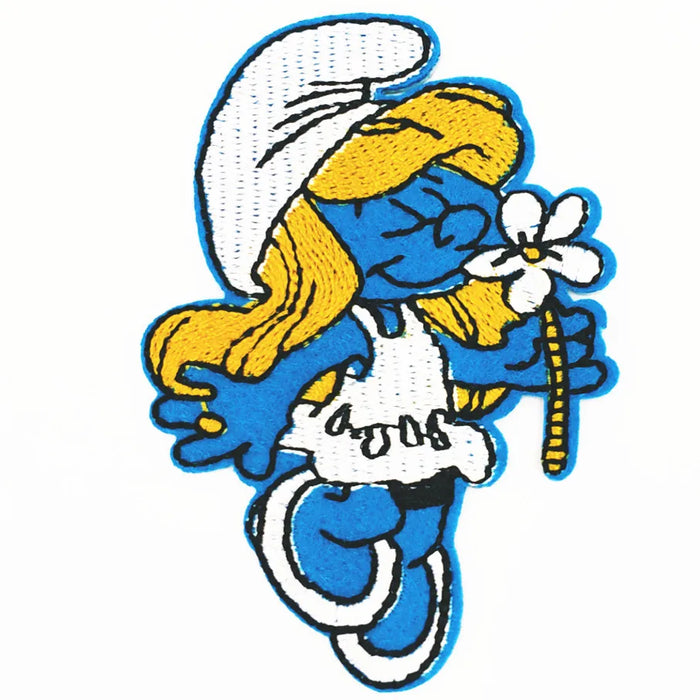 The Smurfs 'Smurfette | Smelling Flower' Embroidered Patch