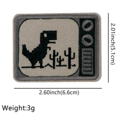 Dinosaur ‘Television Games’ Embroidered Patch