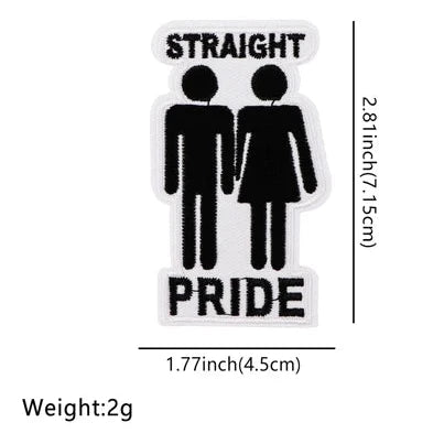 Straight Pride Embroidered Patch