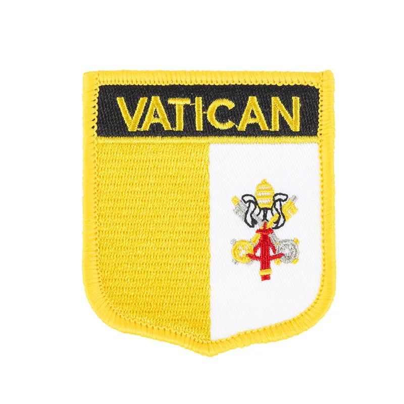 Vatican Flag 'Shield' Embroidered Patch