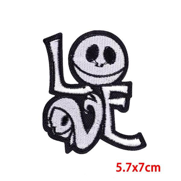 The Nightmare Before Christmas 'Jack and Sally | Love' Embroidered Patch