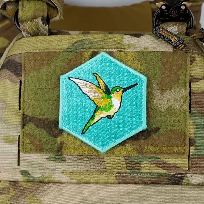 Cool 'Hummingbird 1.0' Embroidered Velcro Patch