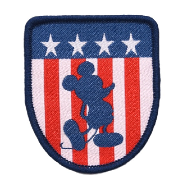 Mickey Mouse 'Mickey Shadow | American Flag' Embroidered Patch