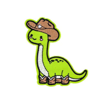 Cowboy Dinosaur Embroidered Patch
