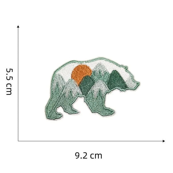 Polar Bear 'Mountains' Embroidered Patch