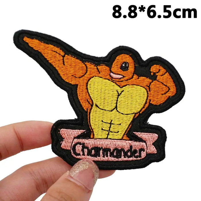 Pocket Monster 'Charmander | Flexing Muscles' Embroidered Patch