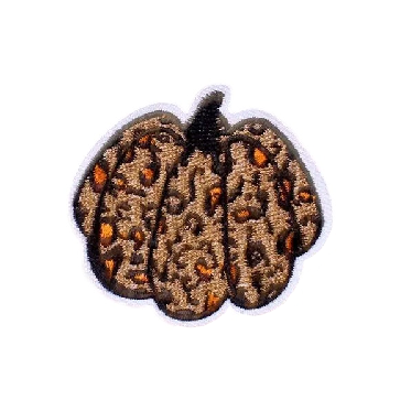 Leopard Pumpkin Embroidered Patch