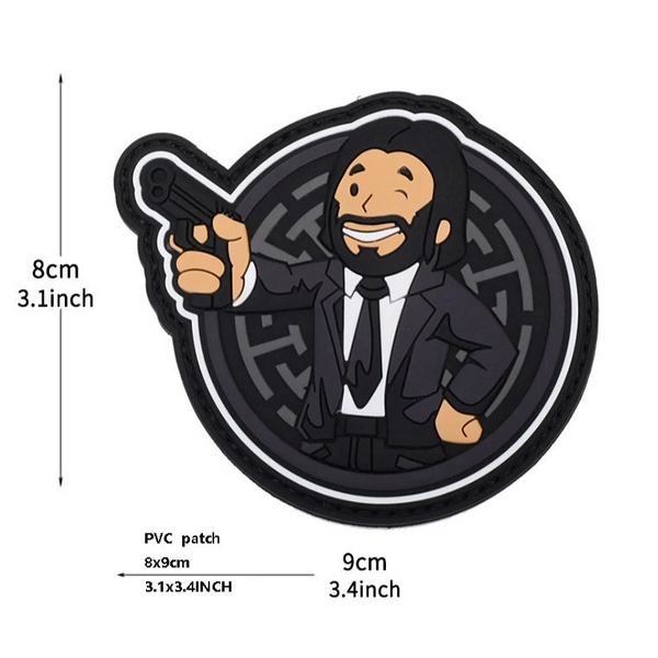 John Wick 'Pointing Gun' PVC Rubber Velcro Patch