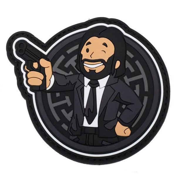 John Wick 'Pointing Gun' PVC Rubber Velcro Patch