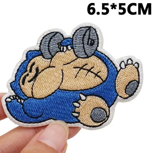 Pocket Monster 'Snorlax | Flexing Muscles' Embroidered Patch