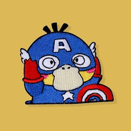 Pocket Monster 'Psyduck x Captain America' Embroidered Patch