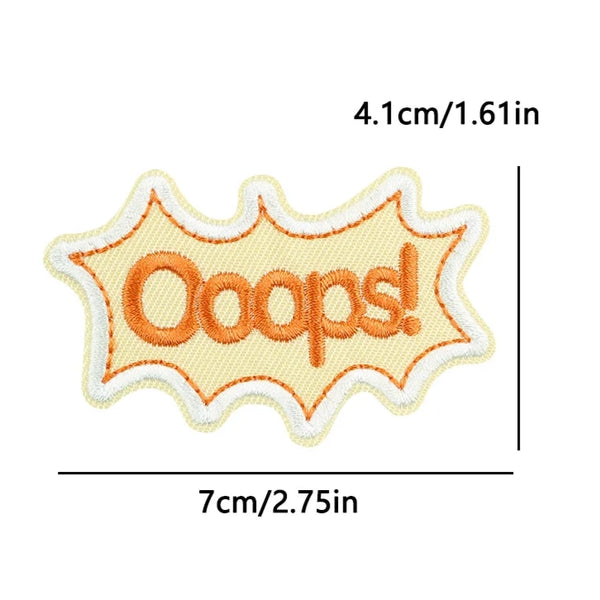 Comic Bubble 'Ooops!' Embroidered Patch