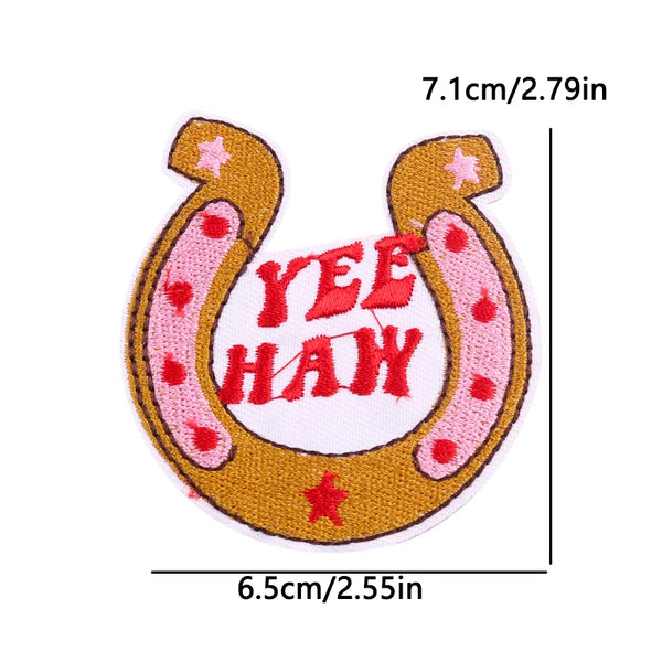 Horseshoe 'Yeehaw' Embroidered Patch