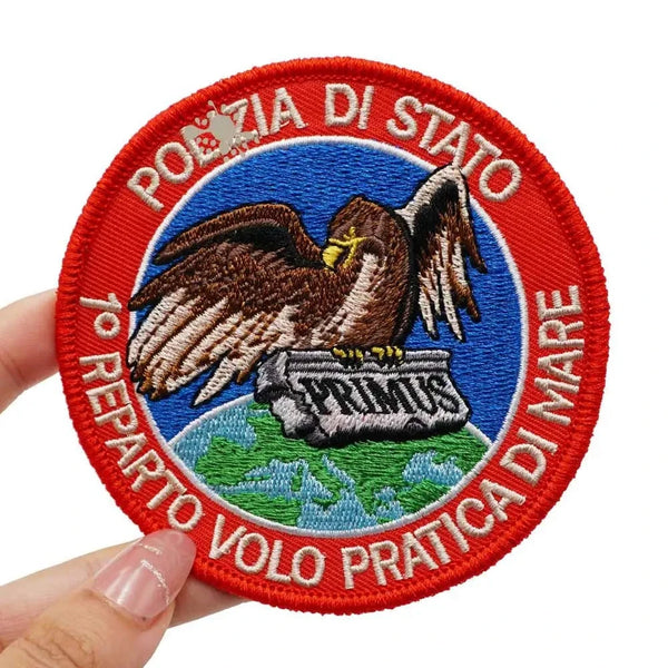 Emblem 'Polizia Di Stato Primus' Embroidered Velcro Patch