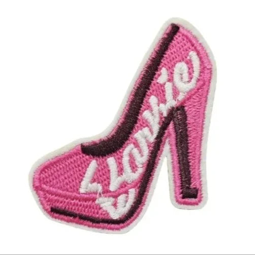 Malibu Dreams 'Pink Stiletto Heel' Embroidered Patch