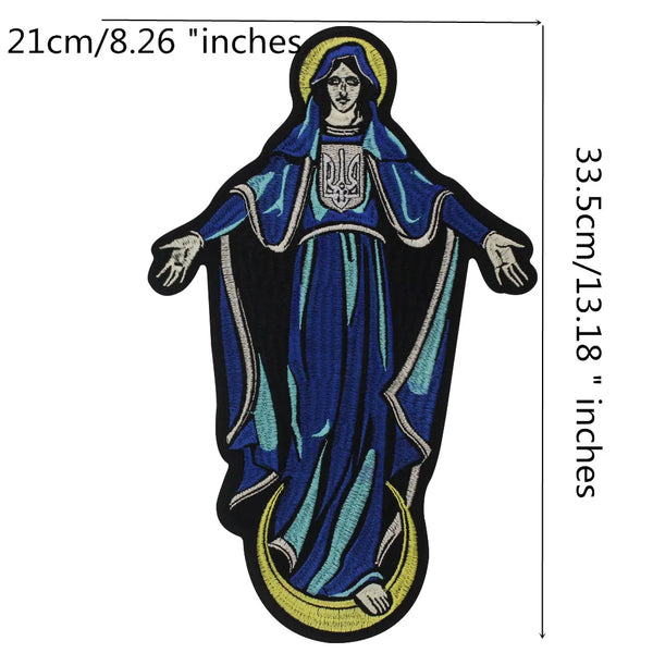 Virgin Mary Embroidered Patch