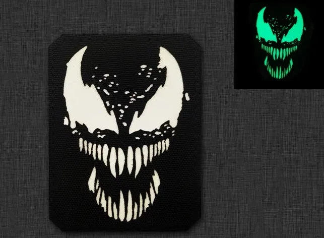 Venom Skull 'Luminous' Embroidered Velcro Patch