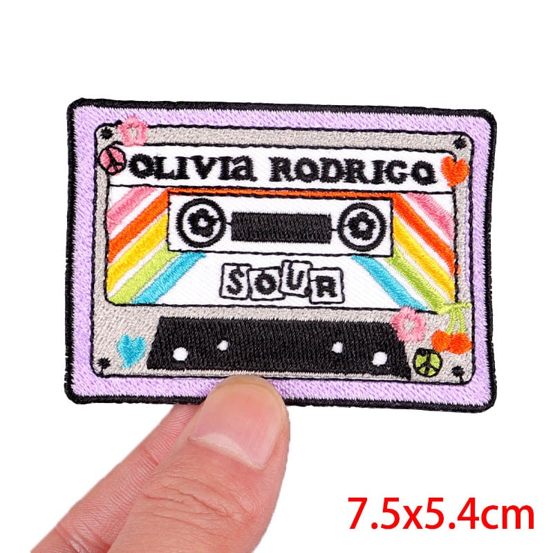 Cassette Tape 'Olivia Rodrigo | Sour' Embroidered Patch