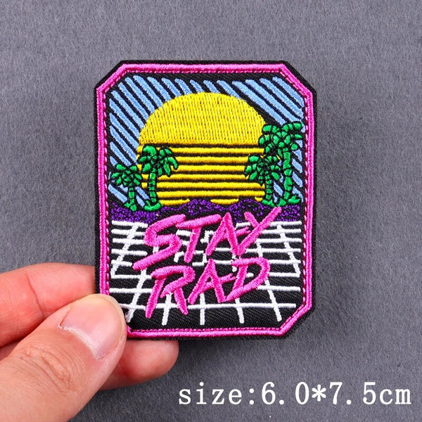 Stay Rad 'Sunset And Palm Trees' Embroidered Patch