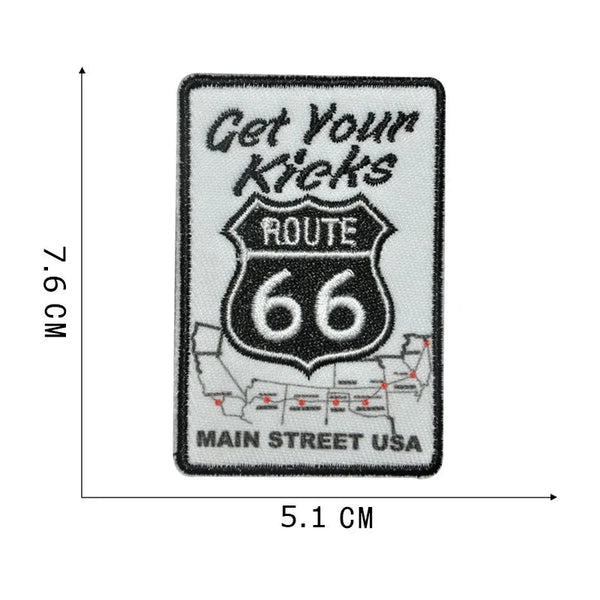 Emblem 'Route 66 | Get Your Kicks' Embroidered Patch