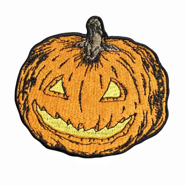 Pumpkin Embroidered Velcro Patch