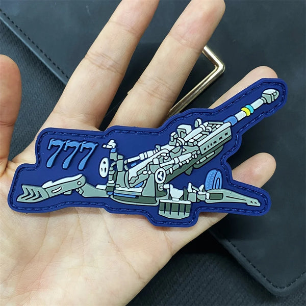 Military Tactical 'M777 Lightweight Towed Howitzer' PVC Rubber Velcro Patch